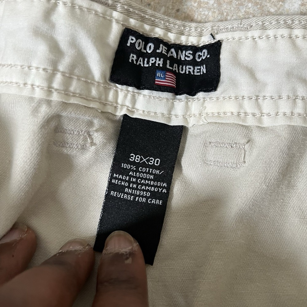 Vintage Ralph Lauren Polo Jeans Co RL67 Military Pant 38x30 Khaki Cargo Baggy - Picture 8 of 12